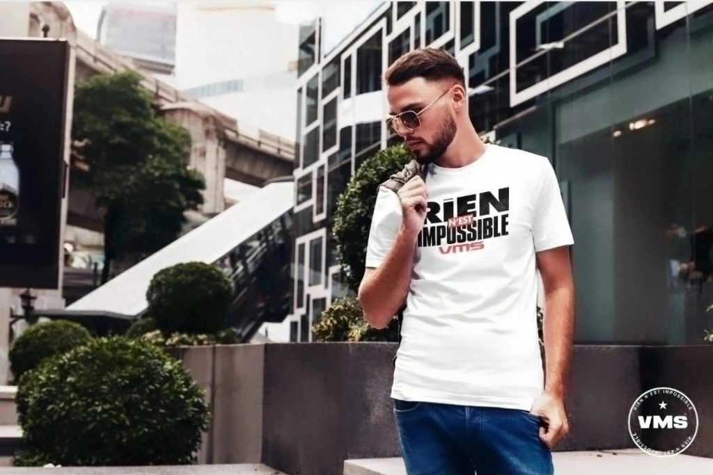 Logo de la marque streetwear VMS RIEN N’EST IMPOSSIBLE