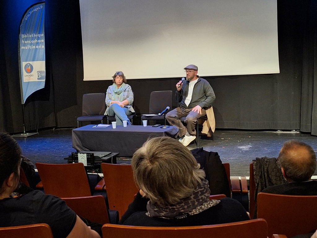 intervention avec la cellule mobile en place publique de Limoge